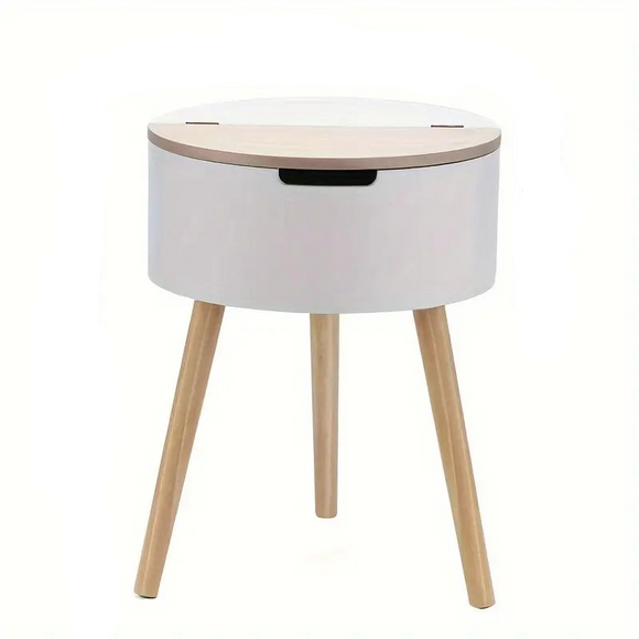 NNETM Floor Standing Organizer Lift-Top Storage Side Table