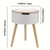 NNETM Floor Standing Organizer Lift-Top Storage Side Table