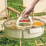 NNETM Round Plastic Food Storage Organizer with Lid