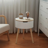 NNETM Floor Standing Organizer Lift-Top Storage Side Table