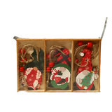 NNETM 9pcs Festive Christmas Wooden Hanging Box - Decorating and Gifting