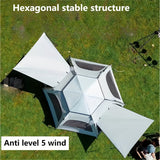 NNETM Hexagonal Quick Opening Outdoor Camping Tent 6-Person