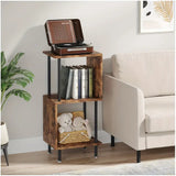 NNETM Wooden 3-Layer Tiered Book Shelf - Brown