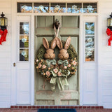NNETM Indoor Decoration Festive Easter Bunny Wreath