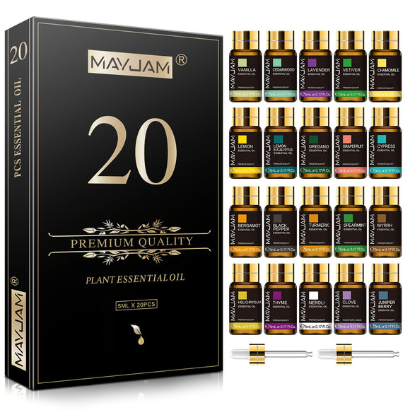 NNETM 20pcs Essential Oils Gift Set Alcohol-Free