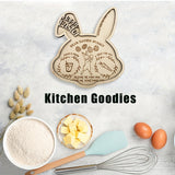 NNETM Easter Bunny Wooden Tray Centerpiece Rustic Decor