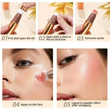 NNETM Waterproof Highlighter Contour Creamy Liquid Stick Cushion - All-in-One Contour, Blush, and Highlight Makeup