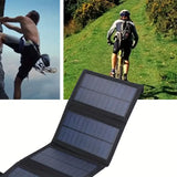 NNETM Portable Solar Foldable Charging Pack 35W USB 5V Output - Black