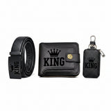 3PCS Men's Wallet, Belt and Key Holder Set