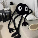 32-Inch Tall Black Coal Ball Plush Doll Cushion