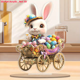 NNETM Easter Boho Bunny Acrylic Tabletop Decoration
