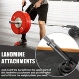 NNETM Heavy Duty T-Bar Row Barbell Attachment - High-Quality Iron(Black)
