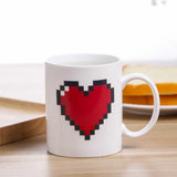 NNEOBA 330ML Peach Heart Color-Changing Ceramic Mug
