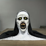 NNETM Synthetic Latex Spooky Nun Mask Halloween Costume