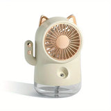 NNETM USB Rechargeable Water Spray Fan