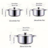 NNETM Cookware Stainless Steel Pot Set with Lids (10pcs)