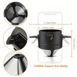 NNETM Portable Coffee Dripper Stainless Steel Reusable Filter