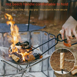 NNETM Extra-Long Heat-Resistant Charcoal Tongs for BBQ & Fire Pit
