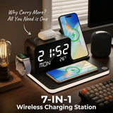 NNETM 7-in-1 Wireless Charging Station with Night Light