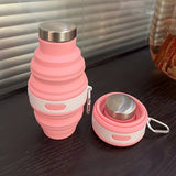 475ml Silicone Folding Cup with Hook