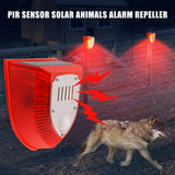 NNETM Solar-Powered Security Alarm Light with 129dB Gunshot and Dog Barking Sounds
