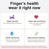 NNETM Smart Ring Fitness Tracker - Stainless Steel Workout Smart Ring