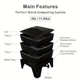 NNETM Worm Composting Bin 3-Tier Waste Converter