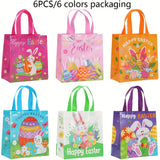 NNETM Easter Gift Bags Rabbit Egg Print Tote (30pcs)
