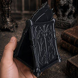 Gothic Skull Phone Stand 9.5 × 5.7 × 9.5CM – Black