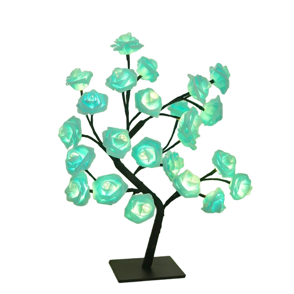 NNEOBA 24 LED Rose Lamp | Bonsai Style Christmas Tree Lights | Tabletop Decoration