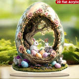 NNETM Bohemian Rabbit Acrylic Tabletop Decor for Home & Office