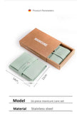 NNETM 12/16 Pcs Manicure Pedicure Facial Set  With Leather Case