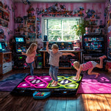 NNETM Double Dance Pad LED Rhythm Game Mat