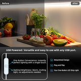 White Light 1M Indoor LED Lamp with Push-Button Switch, USB LED Light Strip for Living Room Background Lighting, Easy to Install And Decorate Halloween