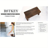 NNETM A folding yoga meditation bench supports deep inner peace