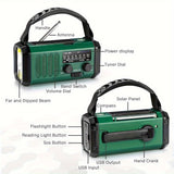 NNETM 10000mAh Solar-Powered Emergency Radio with Flashlight
