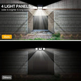 NNETM 1pc Solar Garden Light Outdoor - 270 LEDs Solar Wall Light with Motion Sensor