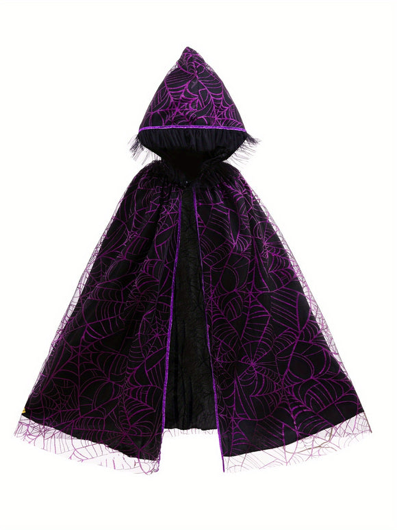 NNETM Halloween Hooded Cape Cloak for Girls