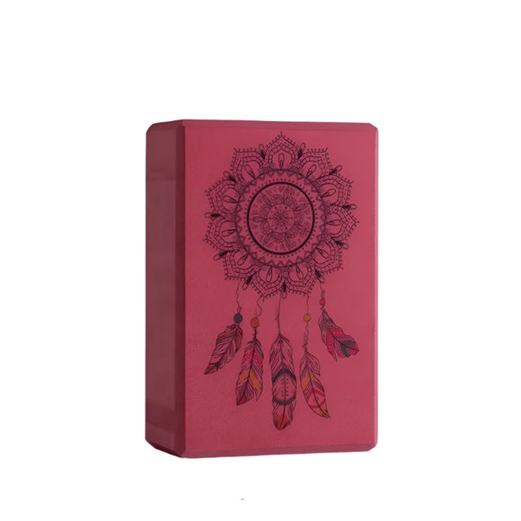 NNETM EVA Yoga Block Foam Brick Set for Gym Pilates (Burgundy)