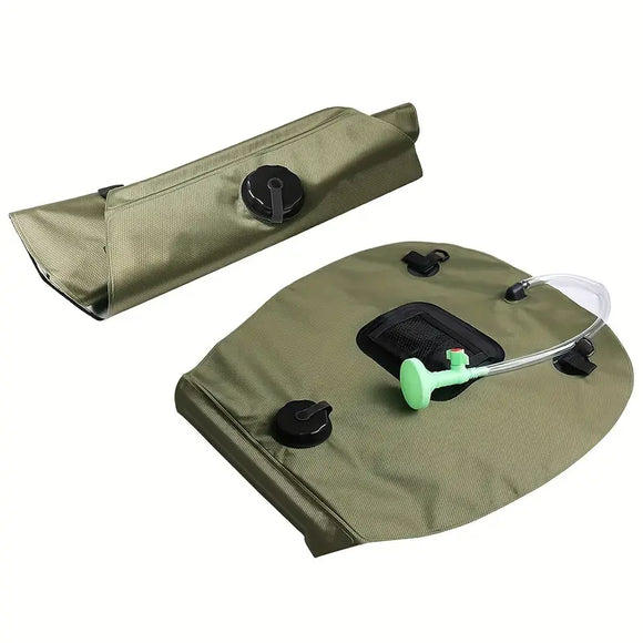 NNETM 5 Gallon Solar Heated Camping Shower Bag - Portable Bath Bag