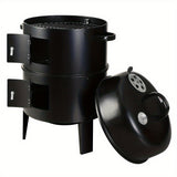 NNETM 3-in-1 Charcoal BBQ Grill & Smoker Portable Outdoor Roaster
