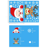 NNEOBA Joyful Christmas Glass Stickers: Festive Home Decor Ornaments