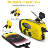 NNETM Emergency Hand Crank Radio with Power Bank Phone Charger