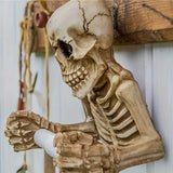 NNETM Skull Toilet Paper Holder - Retro Gothic Wall Mount