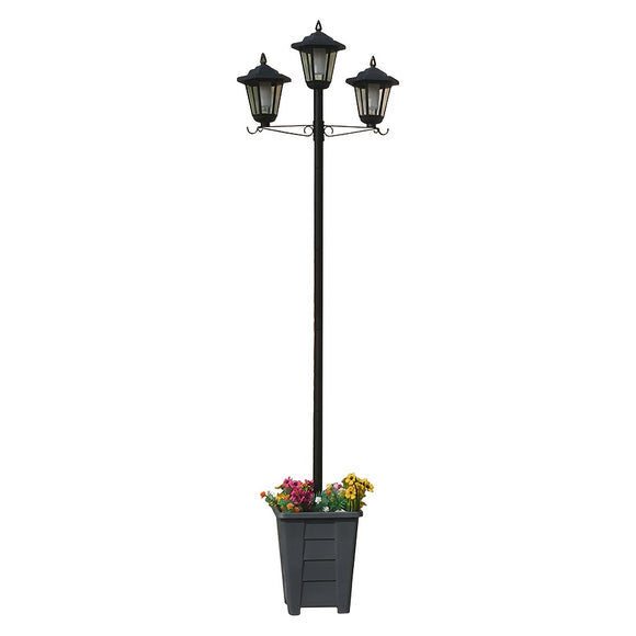 NNETM Solar Garden Triple Head Pathway Light