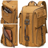 NNETM Vintage Canvas Laptop Backpack Travel & Commute Bag