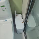 NNETM Press-Top Wastebasket and Toilet Brush Set