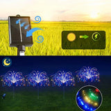 4Pack Solar Firework String Lights 360 Colorful LEDs