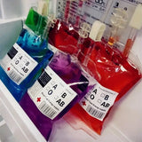 NNETM 50pcs Blood Bags for Drinks - Vampire Drink Pouch with Syringes