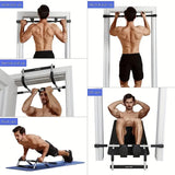 NNETM Multifunctional Pull-Up Bar Door Rack: Stainless Steel Upper Body Trainer